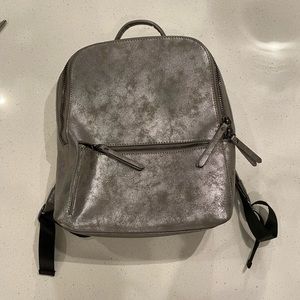 Metallic Gray Backpack